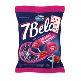 PIRULITO FRAMBOESA PACOTE 120G 7 BELO        