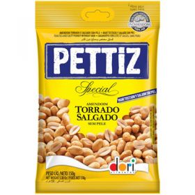 AMENDOIM PETTIZ TORRADO S/PELE 150G DORI     