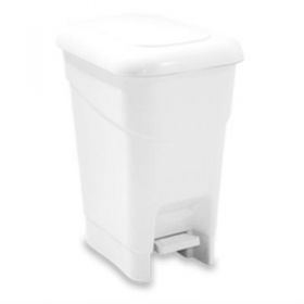 LIXEIRA PLAST C/TAMPA/PEDAL 20L BCO          