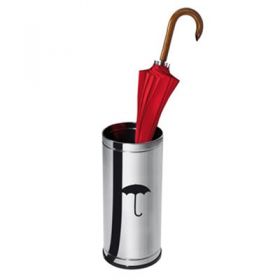 PORTA GUARDA-CHUVAS INOX COM FRISOS          