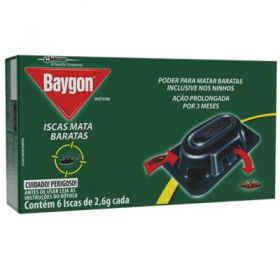 INSETICIDA 6X2.6G BARATA ISCAS BAYGON        