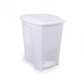 LIXEIRA PP C/PEDAL/TAMPA 7L BCO              