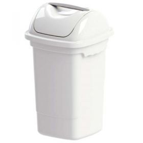 LIXEIRA BASCULANTE BRANCO 30 LITROS          
