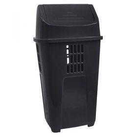 LIXEIRA RECYCLE PRETO 50 LITROS              