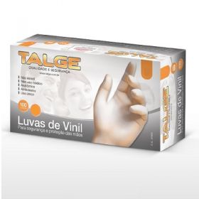 LUVA VINIL C/AMIDO TR M C/100 TALGE 7029     