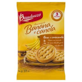 Biscoito Bauducco - Banana e canela - 13,9g caixa com 400 sachês 