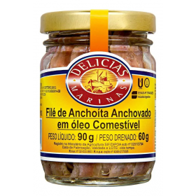 FILÉ DE ANCHOVAS DELICIA MARINAS 90 GRAMAS VIDRO (UNIDADE)